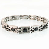 Stainless Steel Rhinestone Bracelet Health Therapy Magnetic Bangle