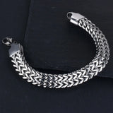 Stainless Steel Wide Link Chain Bracelet for Men Punk Jewelry