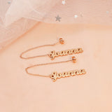 Personalized Name Earrings Stainless Steel Studs