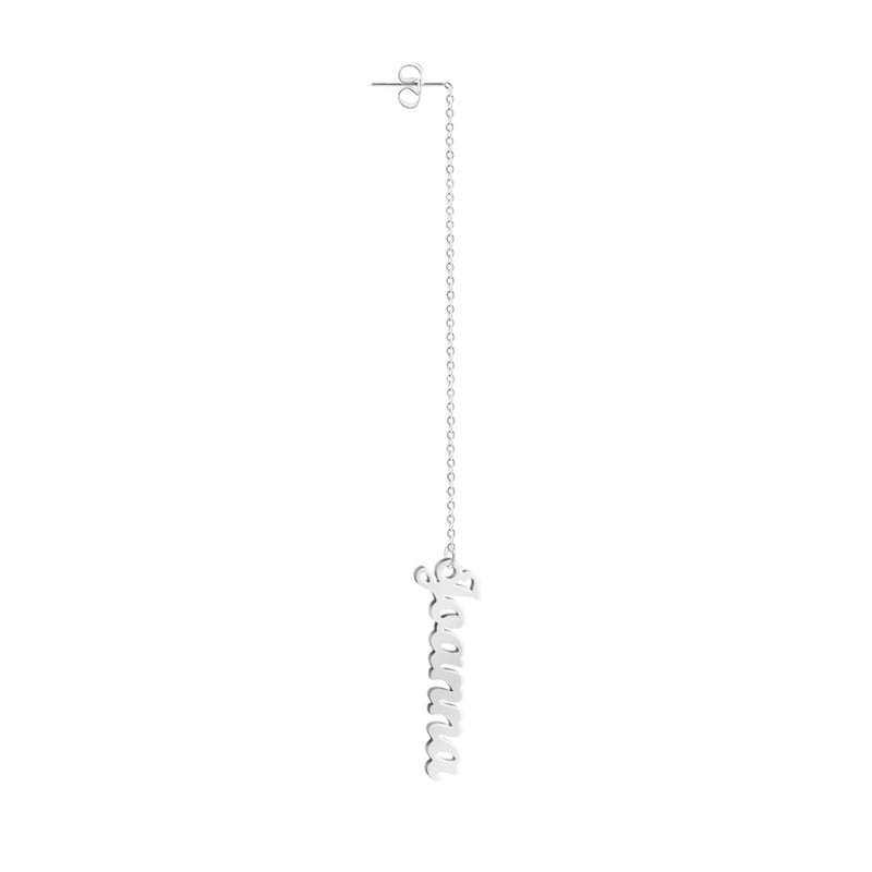 Personalized Name Earrings Stainless Steel Studs