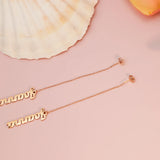 Personalized Name Earrings Stainless Steel Studs