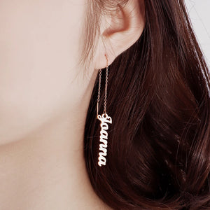 Personalized Name Earrings Stainless Steel Studs