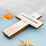 Christian Wooden Cross Ornaments Lord's Prayer Acrylic Decoration