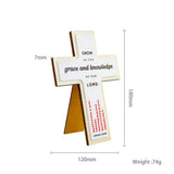 Christian Wooden Cross Ornaments Lord's Prayer Acrylic Decoration