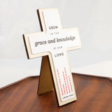 Christian Wooden Cross Ornaments Lord's Prayer Acrylic Decoration