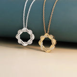 Personalized Crystal Wreath Name Necklace Jewelry