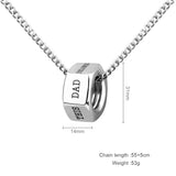 PolishedPlus Screw Necklace Stainless Steel Bolt Nut Hexahedron Pendant