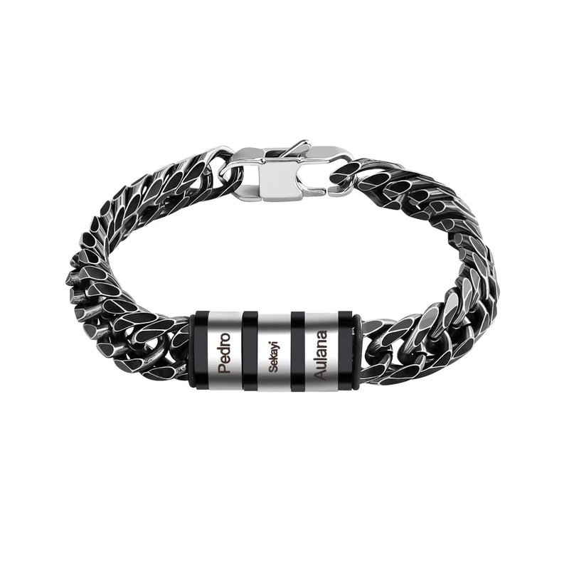 PolishedPlus Men Bracelet Stainless Steel Chain Bangle
