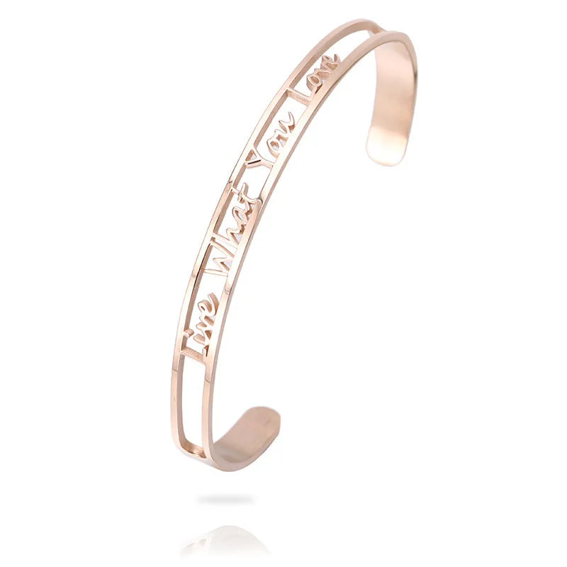 Stainless Steel Letter Bracelet for Women - Gift for Girl