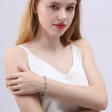 PolishedPlus Stainless Steel Bangle Letter Bracelet for Women