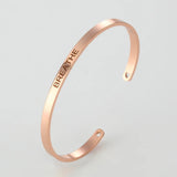 PolishedPlus BREATHE Inspirational Bangle Personalized for Women