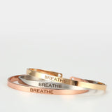 PolishedPlus BREATHE Inspirational Bangle Personalized for Women