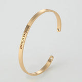 PolishedPlus BREATHE Inspirational Bangle Personalized for Women