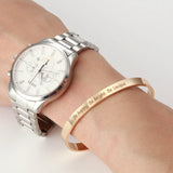 PolishedPlus Bracelet - Be Happy, Be Bright, Be Unique Stainless Steel Bangle