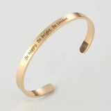 PolishedPlus Bracelet - Be Happy, Be Bright, Be Unique Stainless Steel Bangle