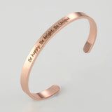 PolishedPlus Bracelet - Be Happy, Be Bright, Be Unique Stainless Steel Bangle