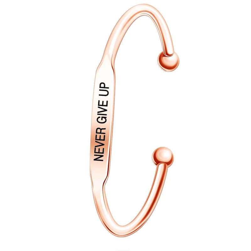 Custom Copper Beads Bangle Love Letter for Her