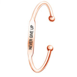 Custom Copper Beads Bangle Love Letter for Her