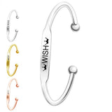 Custom Copper Beads Bangle Love Letter for Her