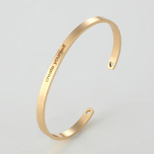PolishedPlus Stainless Steel Inspirational Letter Bracelet for Women