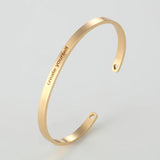 PolishedPlus Stainless Steel Inspirational Letter Bracelet for Women