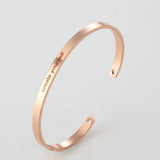 PolishedPlus Stainless Steel Inspirational Letter Bracelet for Women