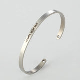 PolishedPlus Stainless Steel Inspirational Letter Bracelet for Women