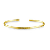PolishedPlus Engravable Stainless Steel Bangle - Personalized Letter for Women