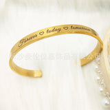 PolishedPlus Forever Today Tomorrow Inspirational Bangle