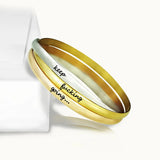 PolishedPlus Bracelet - Inspirational Stainless Steel Bangle for Women