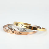 PolishedPlus Sister Bracelet Stainless Steel Bangle Personalized