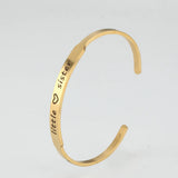 PolishedPlus Sister Bracelet Stainless Steel Bangle Personalized