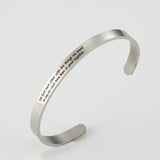 PolishedPlus Stainless Steel Bangle Letter Personalized Bracelet for Women