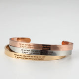 PolishedPlus Stainless Steel Bangle Letter Personalized Bracelet for Women