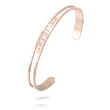 PolishedPlus Infinite Love Stainless Steel Bangle Letter Bracelet Gift
