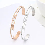PolishedPlus Infinite Love Stainless Steel Bangle Letter Bracelet Gift