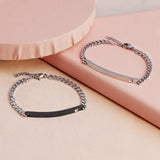 Personalized Name Bracelet Stainless Steel Bangle Couples Adjustable