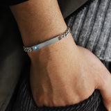 Personalized Name Bracelet Stainless Steel Bangle Couples Adjustable