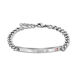 Personalized Name Bracelet Stainless Steel Bangle Couples Adjustable