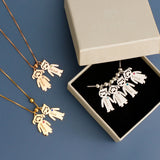 Customized Name Necklace with Birthstone Pendant