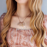 Customized Name Necklace with Birthstone Pendant
