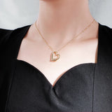 Heart Shape Pendant Necklace Personalized for Mom Christmas Gift