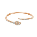 Geometric Rhombic Crystal Bracelet Rings Set Adjustable Jewelry Women