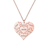 PolishedPlus Family Names Puzzle Necklace Mother's Gift