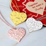 PolishedPlus Family Names Puzzle Necklace Mother's Gift