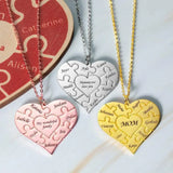 PolishedPlus Family Names Puzzle Necklace Mother's Gift