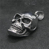 Polished Stainless Steel Demon Skull Pendant for Men