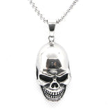 Polished Stainless Steel Demon Skull Pendant for Men