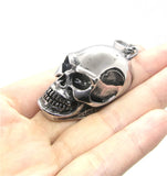 Polished Stainless Steel Demon Skull Pendant for Men