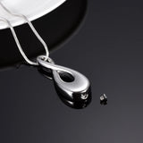 Infinity Ash Keepsake Urn Necklace for Pet/Human Memorial Jewelry